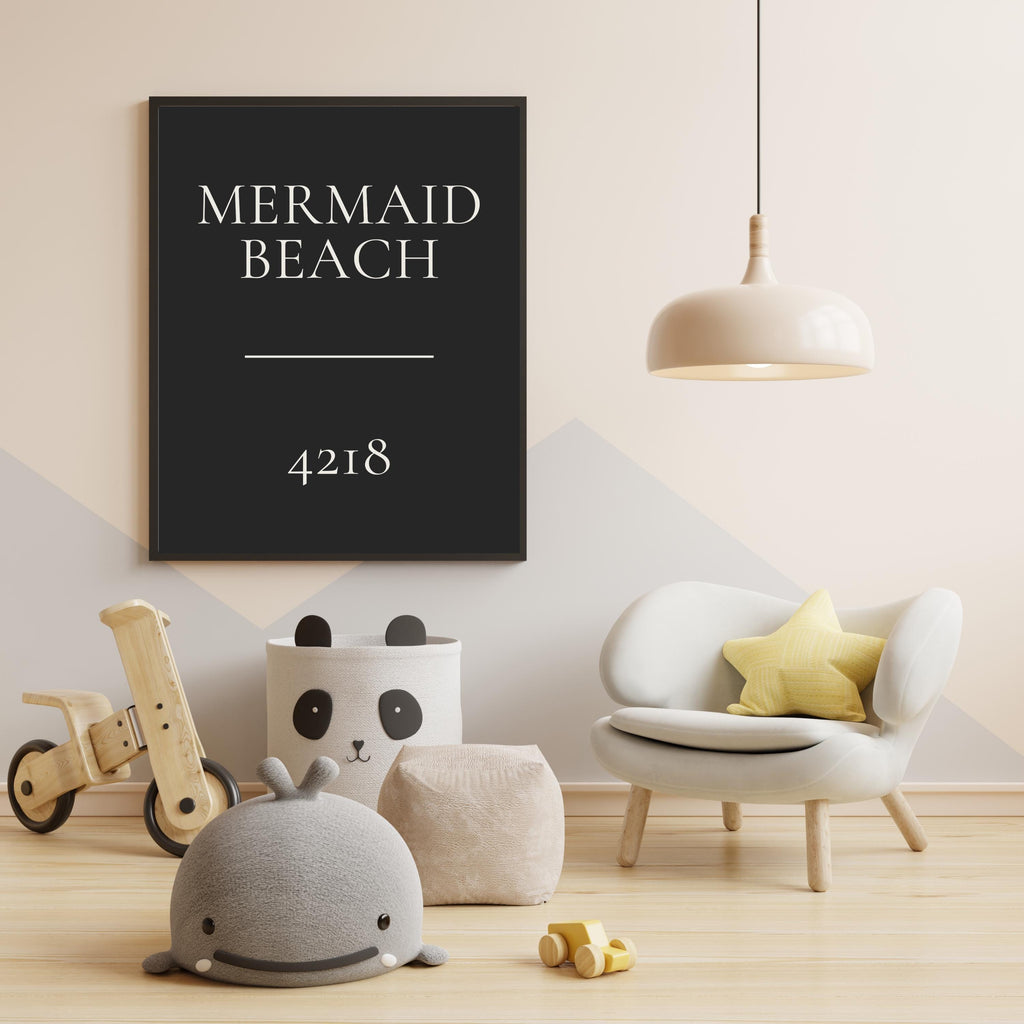 Personalised Suburb Print, Custom Postcode Print, Charcoal, Australia Wall Art, A2 A3, Housewarming Gift, Moving Away Gift