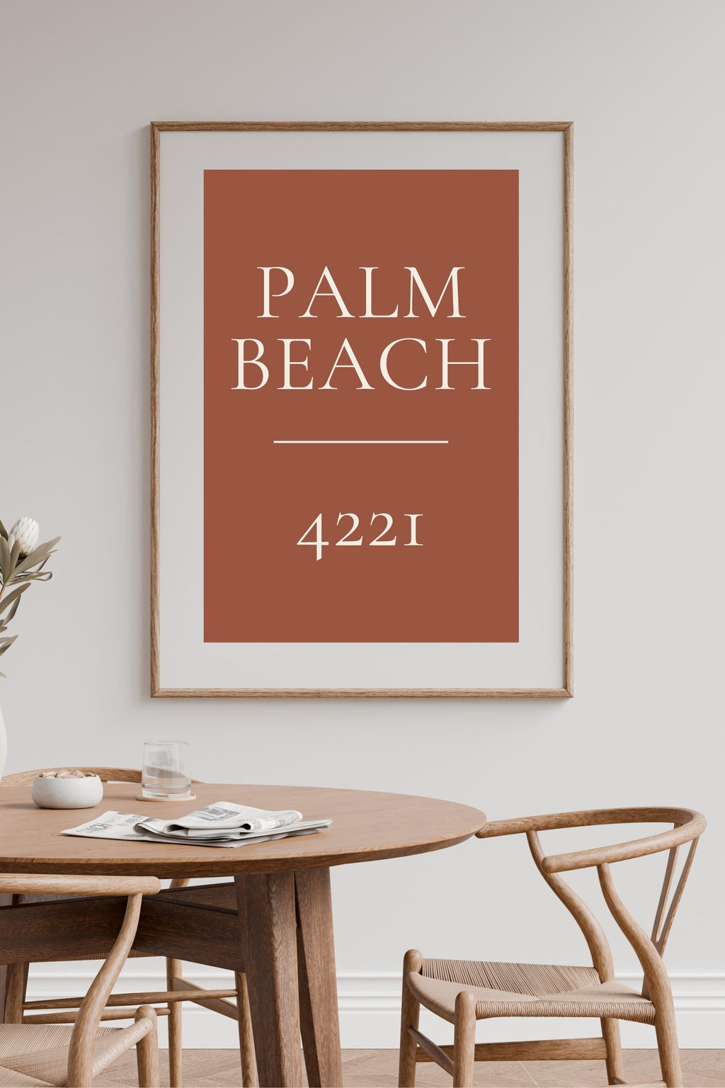 Personalised Suburb Print, Custom Postcode Print, Terracotta Australia Wall Art, A2 A3 Housewarming Gift, Moving Away Gift