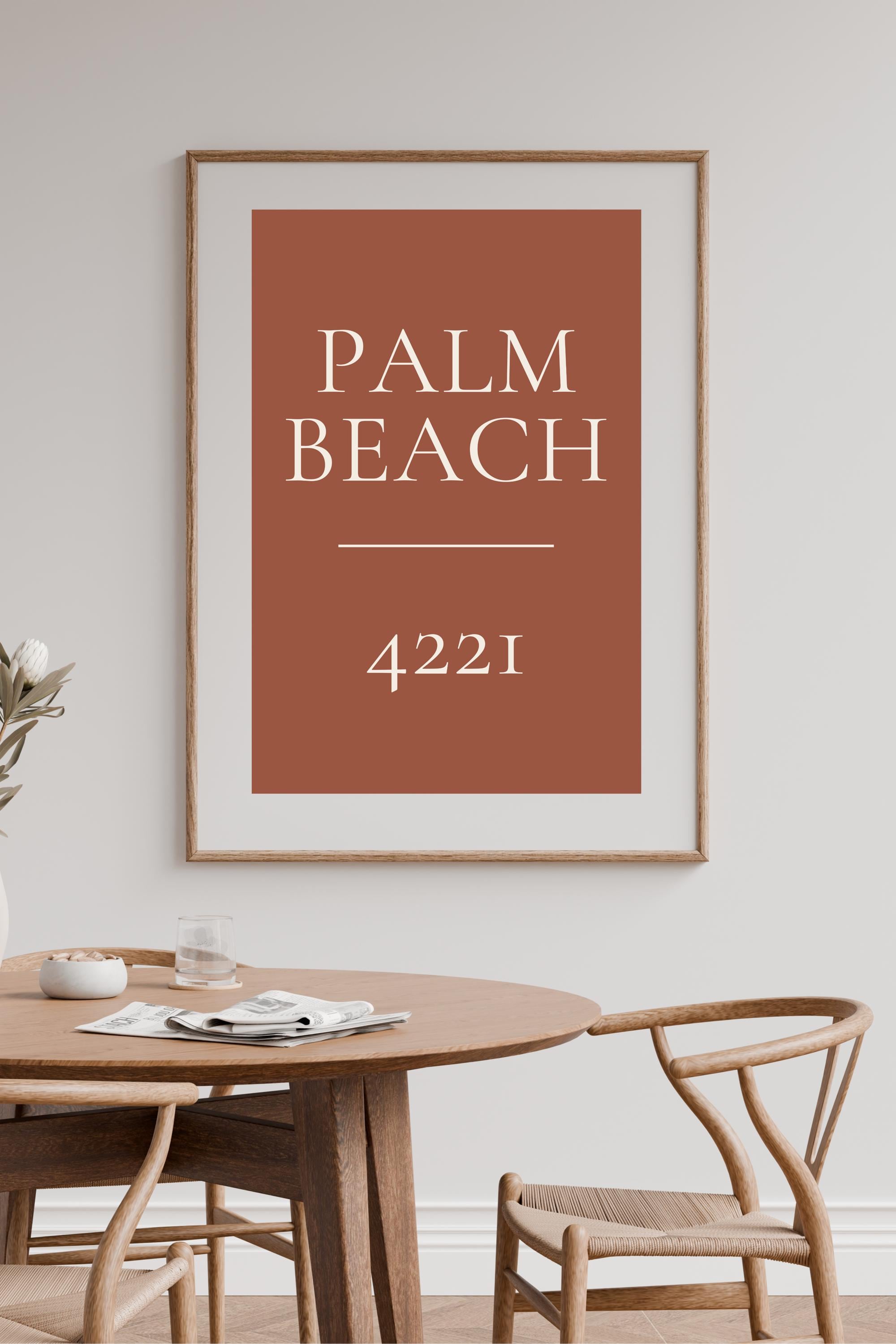 Personalised Suburb Print, Custom Postcode Print, Terracotta Australia Wall Art, A2 A3 Housewarming Gift, Moving Away Gift